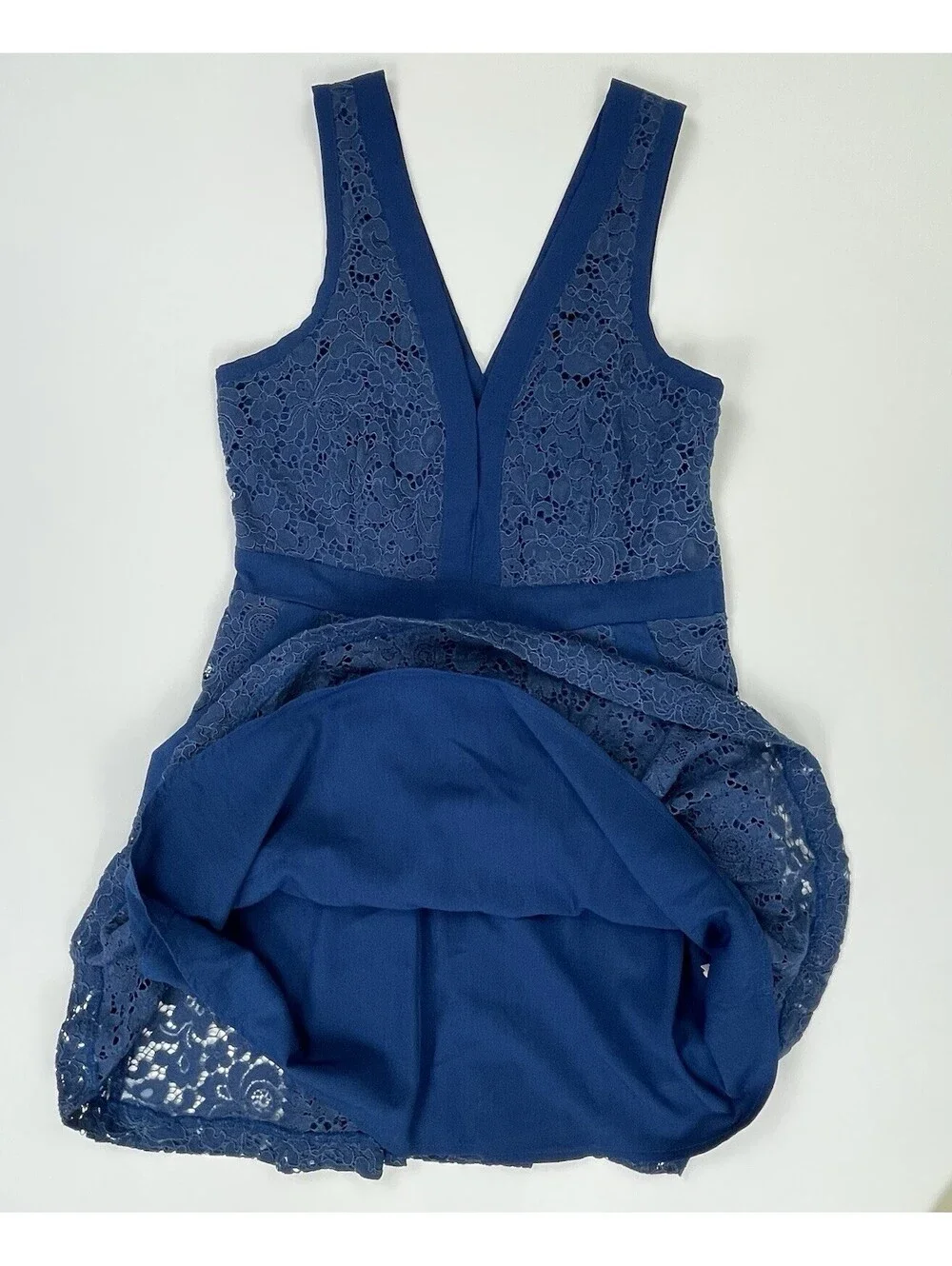 Women's Free People Sleeveless Lovely Lace Fit & Flare Mini Dress XS